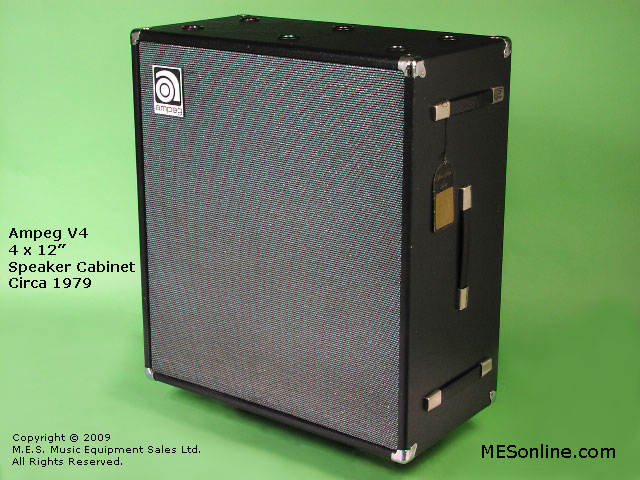 1979 Ampeg V4 amplifier head with 4 x 12 EXV4 speaker cabinet, image 6