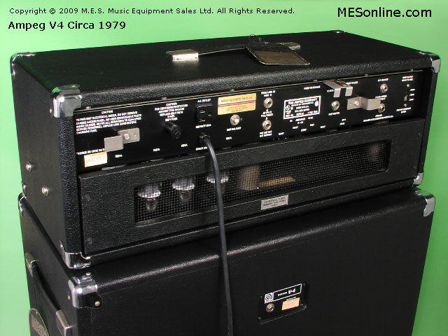 1979 Ampeg V4 amplifier head with 4 x 12 EXV4 speaker cabinet, image 27