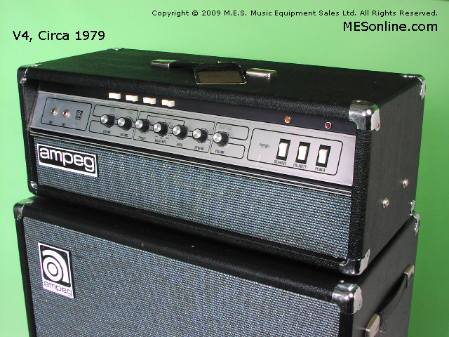1979 Ampeg V4 amplifier head with 4 x 12 EXV4 speaker cabinet, image 28