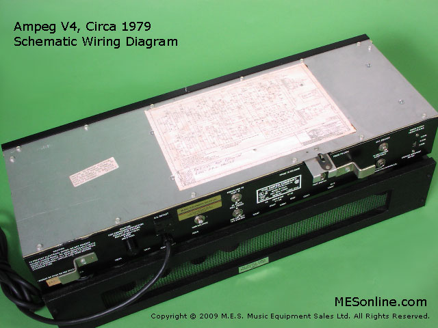 1979 Ampeg V4 amplifier head with 4 x 12 EXV4 speaker cabinet, image 15