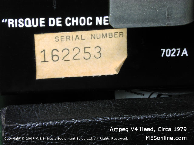 1979 Ampeg V4 amplifier head with 4 x 12 EXV4 speaker cabinet, image 13