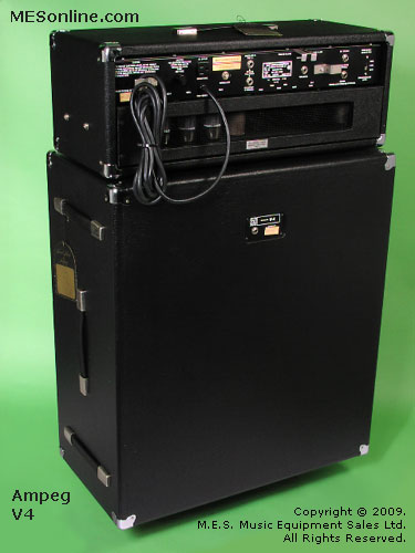 1979 Ampeg V4 amplifier head with 4 x 12 EXV4 speaker cabinet, image 2